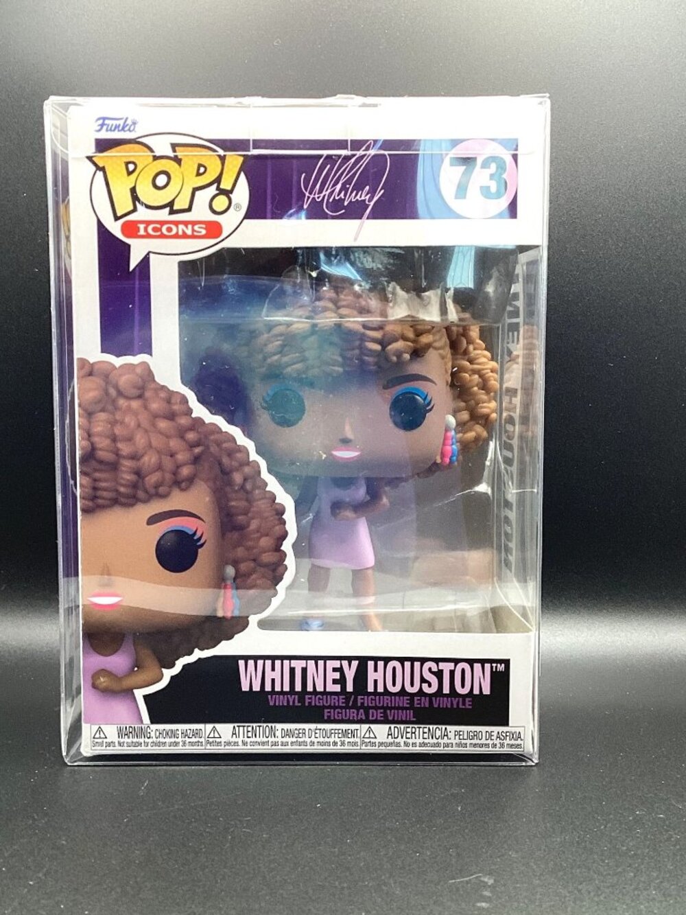 Funko POP! Icons Whitney Houston #73 Vinyl Figure Pop Protector Brand New Item!